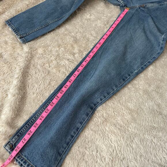 Guess Sz 27 050 Vintage Y2K 90s High Rise Straight Leg Medium Wash Denim Jeans - Picture 9 of 10